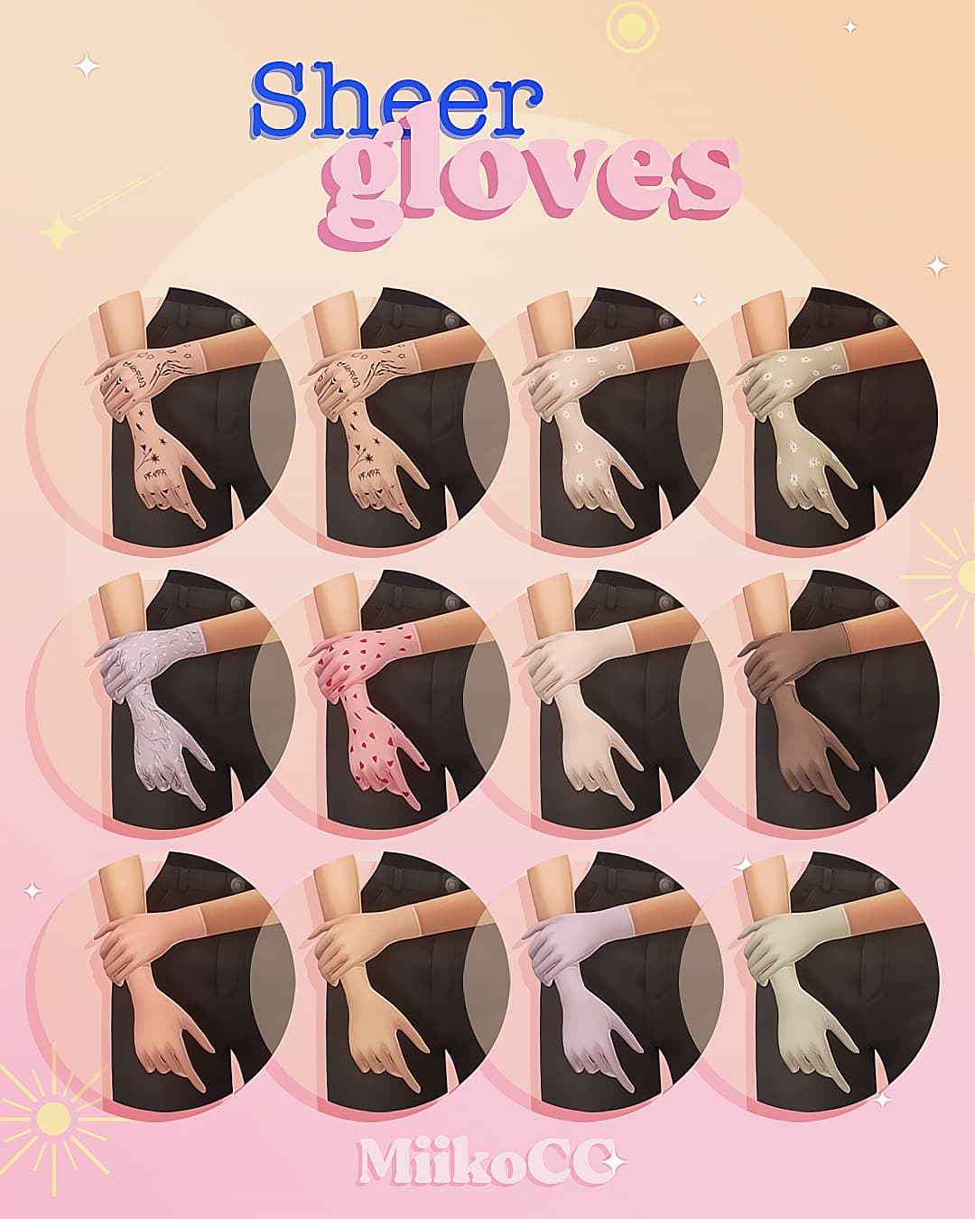 Галерея мода Полупрозрачные перчатки Sheer Gloves #1